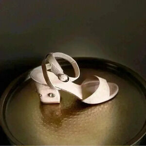 Stuart Weitzman Block Heel Suede Sandal